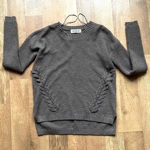 Brown Pink Rose sweater